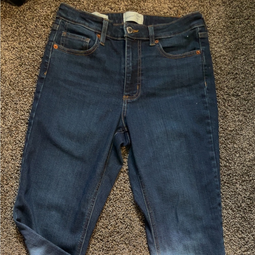 Universal Thread Women's Straight Leg Jeans in Deep Blue